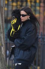 IRINA SHAYK Out with Her Dog in New York 11/20/2023