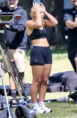 JASMINE SAUNDERS, LAUREN SINTES and BELLA SHARPE on the Set of New Series in Sydney 11/18/2023