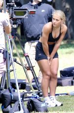 JASMINE SAUNDERS, LAUREN SINTES and BELLA SHARPE on the Set of New Series in Sydney 11/18/2023