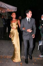 JASMINE TOOKES and Juan David Borrero Arrives at Fleur Room Lounge in West Hollywood 11/04/2023