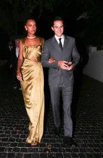 JASMINE TOOKES and Juan David Borrero Arrives at Fleur Room Lounge in West Hollywood 11/04/2023