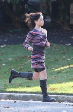 JENNA ORTEGA on the Set of Beetlejuice 2 in Boston 11/16/2023