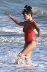 JENNY POWELL in Swimsuit at a Beach in Marbella 11/03/2023