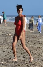 JENNY POWELL in Swimsuit at a Beach in Marbella 11/03/2023
