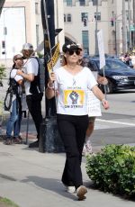 JERI RYAN at SAG-AFTRA Strike at Warner Brothers Studio in Los Angeles 11/07/2023