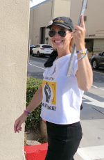 JERI RYAN at SAG-AFTRA Strike at Warner Brothers Studio in Los Angeles 11/07/2023