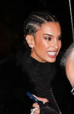 JESSICA AIDI Leaves Marco Verratti Birthday Party at Bristol Hotel in Paris 11/05/2023