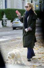 JODIE COMER Out Walking Her Dog in London 11/07/2023