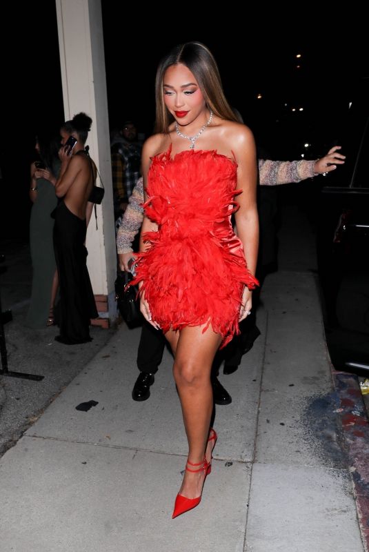 JORDYN WOODS Arrives at GQ Men of the Year Party at Bar Marmont in Los Angeles 11/16/2023