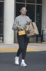JORDYN WOODS Shopping at Erewhon Market in Calabasas 11/27/2023