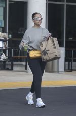 JORDYN WOODS Shopping at Erewhon Market in Calabasas 11/27/2023
