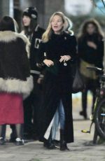 KATE and LILA GRACE MOSS amd JULIETTE LARTHE Out for Dinner with Friends in London 11/22/2023