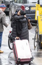 KATIE and SOPHIA PRICE at Euston Station in Manchester 11/08/2023
