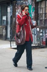 KATIE HOLMES Out on a Coffee Run in New York 10/30/2023