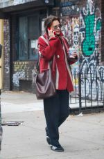 KATIE HOLMES Out on a Coffee Run in New York 10/30/2023