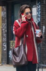 KATIE HOLMES Out on a Coffee Run in New York 10/30/2023
