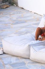 KATIE PRICE and Girlfriend in Bikinis at a Pool in Mykonos 11/27/2023