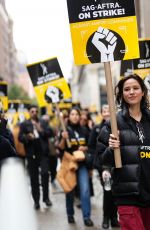 KELSEY ASBILLE at SAG-AFTRA Strike in New York 10/30/2023