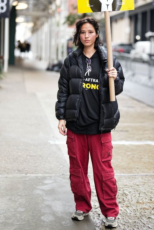 KELSEY ASBILLE at SAG-AFTRA Strike in New York 10/30/2023
