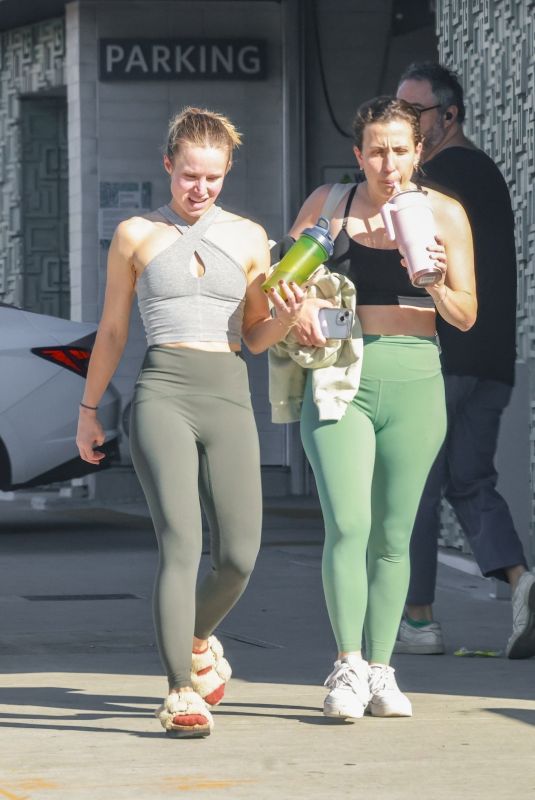 KRISTEN BELL Leaves a Gym with a Friend in Los Angeles 11/17/2023