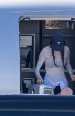 KYLIE and KENDALL JENNER on a Pprivate Flight in Palm Springs 11/24/2023