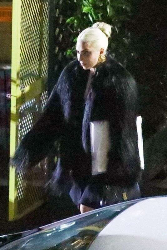 LADY GAGA and Michael Polansky Leaves Mr Chow in Beverly Hills 11/23/2023