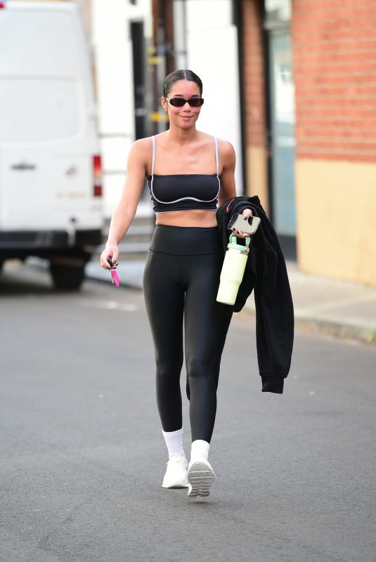 LAURA HARRIER Leaves Tracy Anderson Method Studio Gym in Studio City 11/10/2023