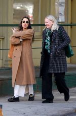 LEA MICHELE Out with a Friend in New York 11/02/2023