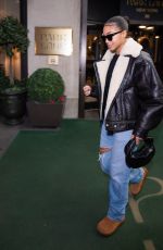 LORI HARVEY Leaves Her Hotel in New York 11/07/2023