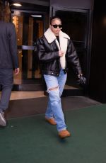 LORI HARVEY Leaves Her Hotel in New York 11/07/2023