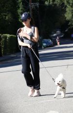 LUCY HALE Out with her Dog in Studio City 11/21/2023