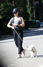 LUCY HALE Out with her Dog in Studio City 11/21/2023