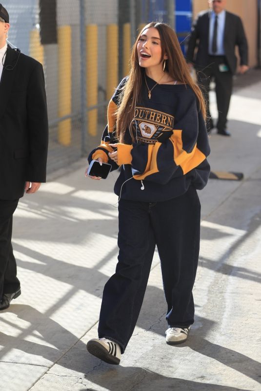 MADISON BEER Arrives at Jimmy Kimmel Live! in Hollywood 10/31/2023