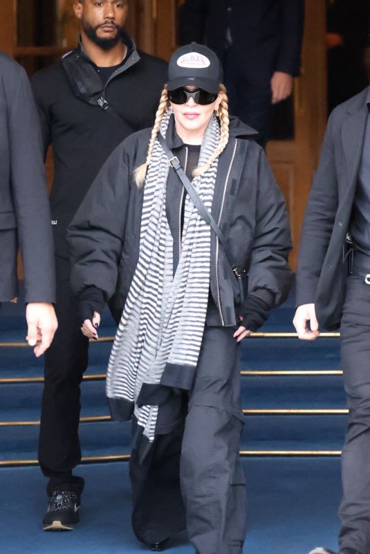 MADONNA Leaves Ritz Hotel for Celebration Tour in France 11/13/2023