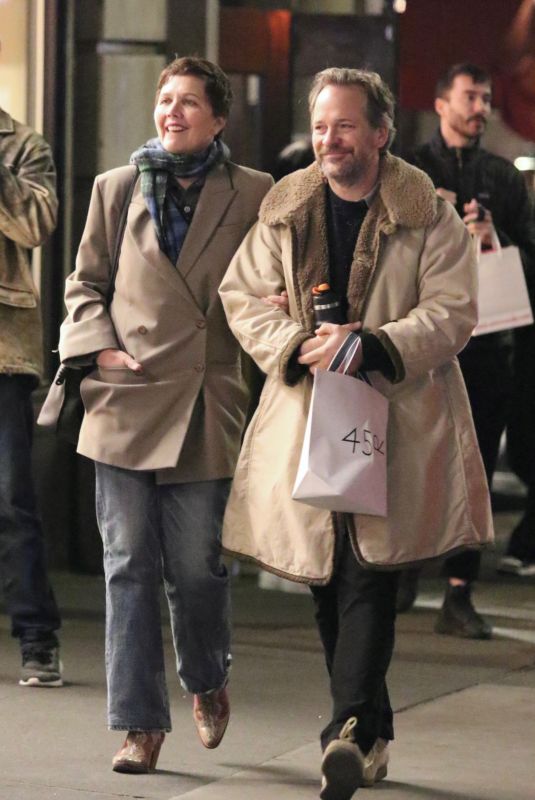 MAGGIE GYLLENAHAAL and Peter Sarsgaard Out in New York 11/18/2023