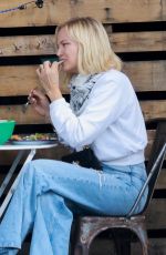 MALIN AKERMAN Out for Lunch with a Friend at All Time in Los Feliz 11/19/2023