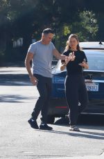MARIA MENOUNOS and Kevin Undrgaro Out for Coffee on Thanksgiving Morning in Los Angeles 11/23/2023