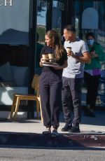 MARIA MENOUNOS and Kevin Undrgaro Out for Coffee on Thanksgiving Morning in Los Angeles 11/23/2023