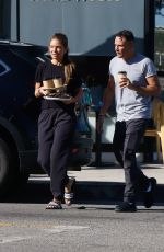 MARIA MENOUNOS and Kevin Undrgaro Out for Coffee on Thanksgiving Morning in Los Angeles 11/23/2023