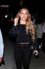 MARIAH CAREY Leaves Dinner at Steak 48 in Beverly Hills 11/09/2023