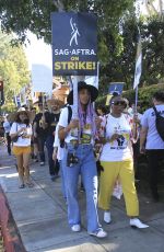 MARSHA THOMASON at SAG Strike at Disney in Burbank 11/01/2023