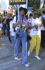 MARSHA THOMASON at SAG Strike at Disney in Burbank 11/01/2023