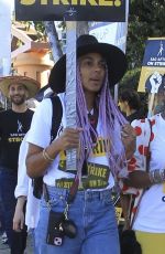 MARSHA THOMASON at SAG Strike at Disney in Burbank 11/01/2023