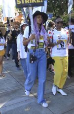 MARSHA THOMASON at SAG Strike at Disney in Burbank 11/01/2023