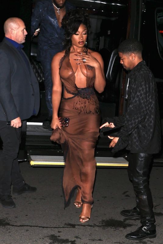 MEGAN THEE STALLION Arrives at GQ Men of the Year Party at Bar Marmont in Los Angeles 11/16/2023