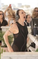 MELANIE CHISHOLM on a DJ Set Aboard a Boat in Brisbane 11/12/2023