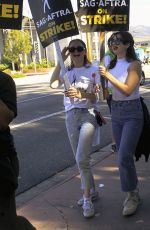 MINA SUNDWALL at SAG Strike at Disney Studio in Burbank 11/01/2023