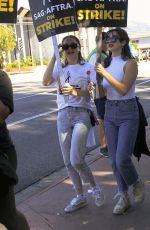 MINA SUNDWALL at SAG Strike at Disney Studio in Burbank 11/01/2023