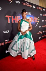 NIA DACOSTA and MARY LIVANOS at The Marvels Reception and Special Screening in Las Vegas 11/07/2023