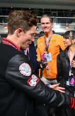 NINA DOBREV and PARIS HILTON at F1 Grand Prix of Las Vegas 11/18/2023